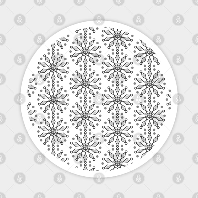 Black and white seamless pattern design art Magnet by Spinkly